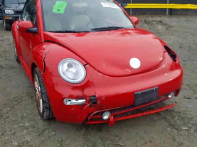 3VWCD31Y55M303459 - 2005 VOLKSWAGEN NEW BEETLE RED photo 9