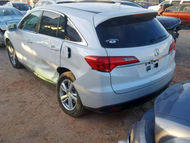 5J8TB3H55FL005275 - 2015 ACURA RDX TECHNO WHITE photo 3