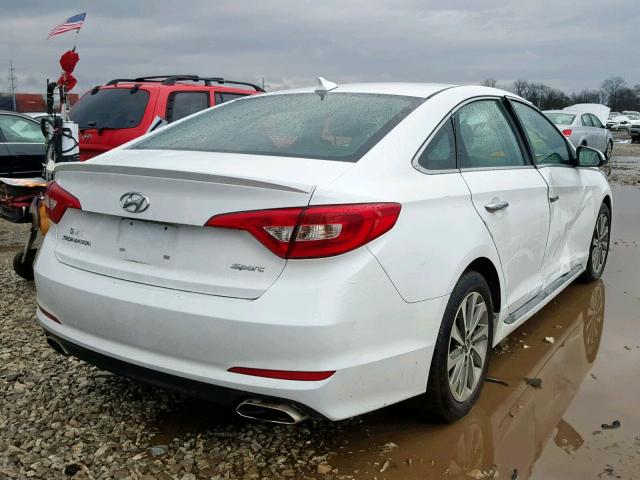 5NPE34AF9HH529100 - 2017 HYUNDAI SONATA SPO WHITE photo 4