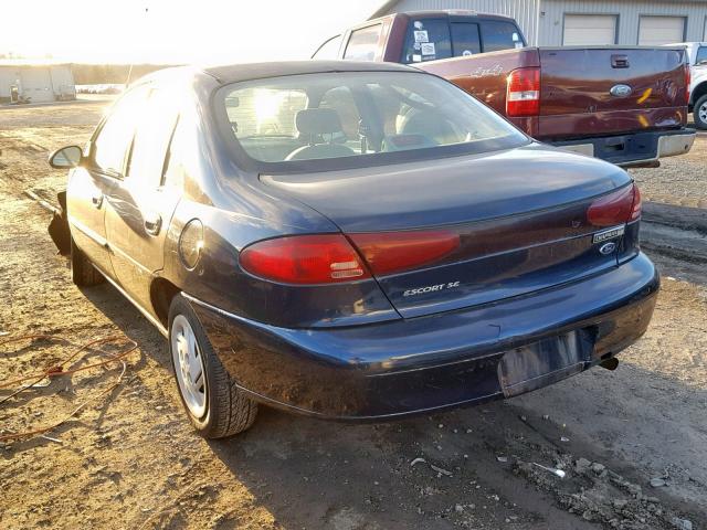 3FAFP13P62R167752 - 2002 FORD ESCORT BLUE photo 3