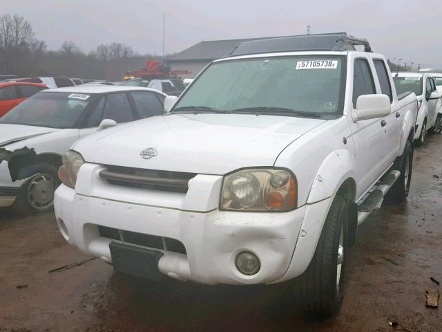 1N6ED27T91C357230 - 2001 NISSAN FRONTIER C WHITE photo 2