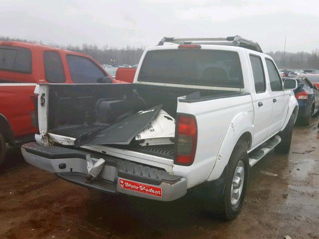 1N6ED27T91C357230 - 2001 NISSAN FRONTIER C WHITE photo 4