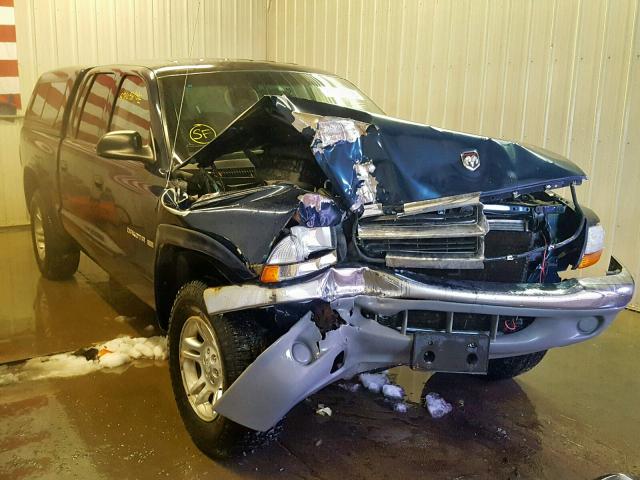 1B7HG2AN31S320567 - 2001 DODGE DAKOTA QUA BLUE photo 1