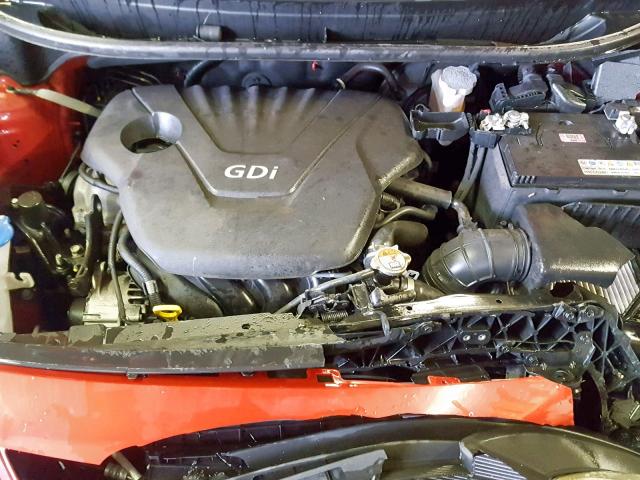 KNADN4A30E6420166 - 2014 KIA RIO EX RED photo 7