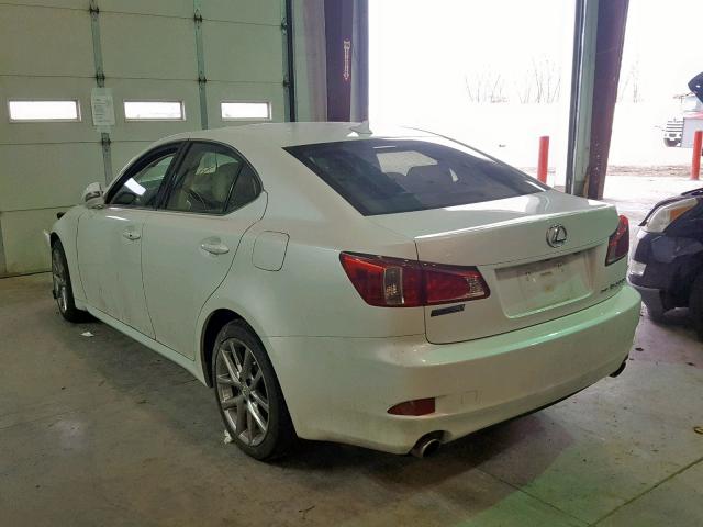 JTHCE5C29B5000561 - 2011 LEXUS IS 350 WHITE photo 3