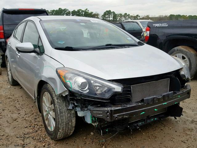 KNAFX4A82E5157439 - 2014 KIA FORTE EX SILVER photo 1