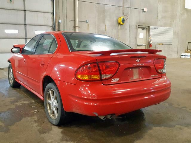 1G3NF52E21C245943 - 2001 OLDSMOBILE ALERO GLS RED photo 3