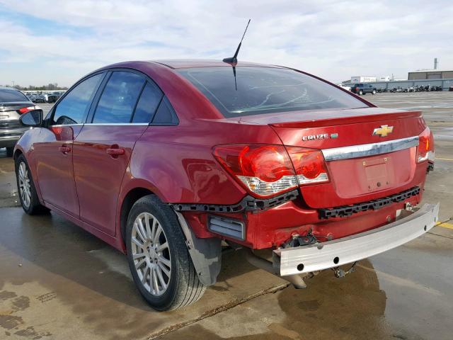 1G1PJ5SC1C7380776 - 2012 CHEVROLET CRUZE ECO RED photo 3