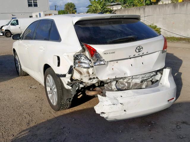 4T3ZA3BB9AU030082 - 2010 TOYOTA VENZA BASE WHITE photo 3