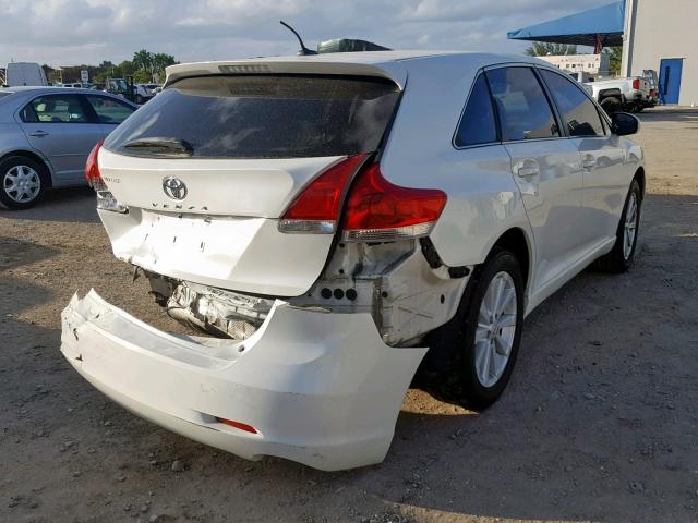 4T3ZA3BB9AU030082 - 2010 TOYOTA VENZA BASE WHITE photo 4