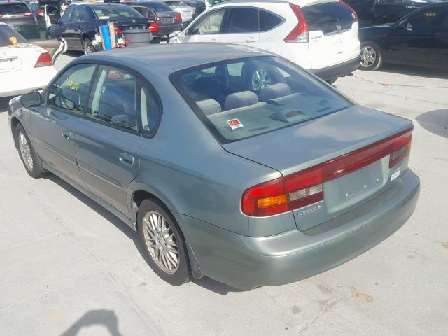 4S3BE625447203685 - 2004 SUBARU LEGACY L S GREEN photo 3