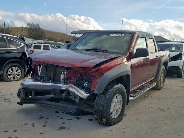 1GCDS13E778195194 - 2007 CHEVROLET COLORADO MAROON photo 2