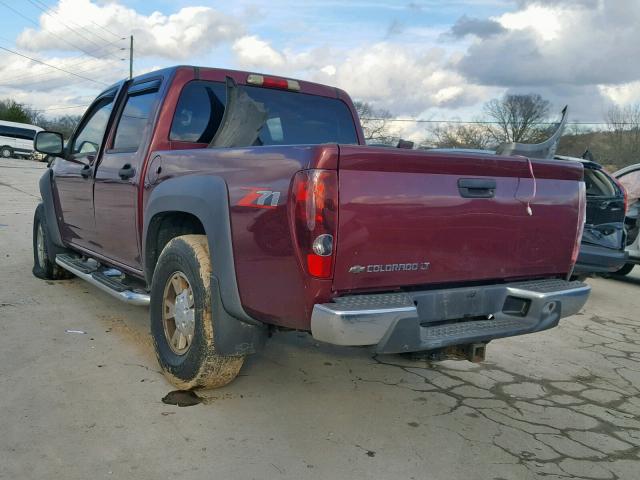 1GCDS13E778195194 - 2007 CHEVROLET COLORADO MAROON photo 3