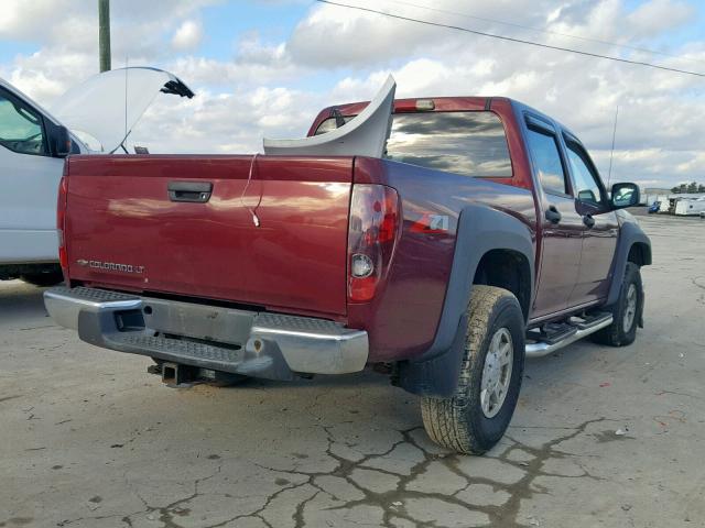 1GCDS13E778195194 - 2007 CHEVROLET COLORADO MAROON photo 4