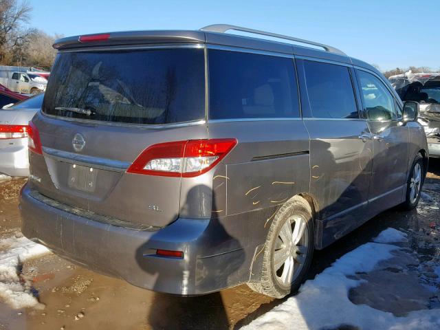 JN8AE2KP9C9051013 - 2012 NISSAN QUEST S GRAY photo 4