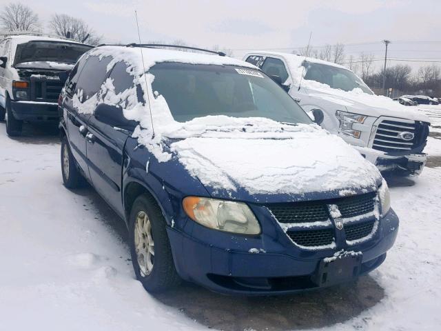 1D4GP45R24B526474 - 2004 DODGE CARAVAN SX BLUE photo 1