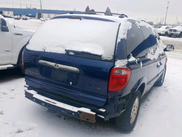 1D4GP45R24B526474 - 2004 DODGE CARAVAN SX BLUE photo 4