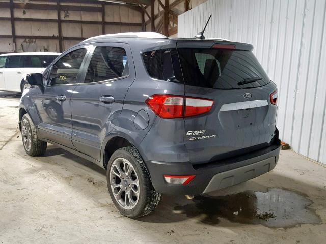 MAJ6P1WL4JC168078 - 2018 FORD ECOSPORT T GRAY photo 3