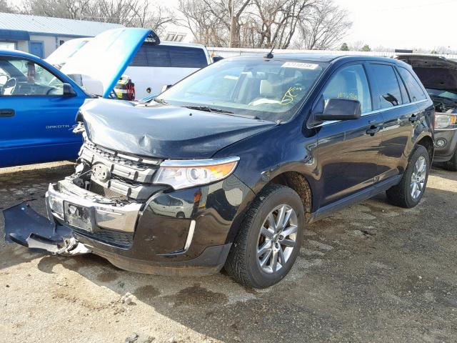 2FMDK4KC7BBA66536 - 2011 FORD EDGE LIMIT BLACK photo 2