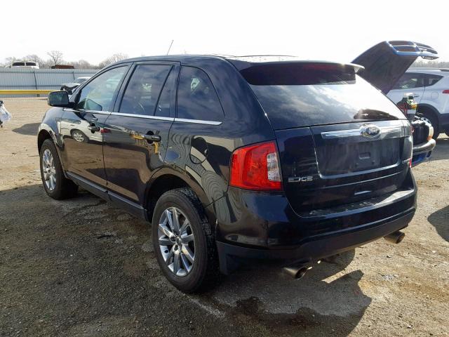 2FMDK4KC7BBA66536 - 2011 FORD EDGE LIMIT BLACK photo 3