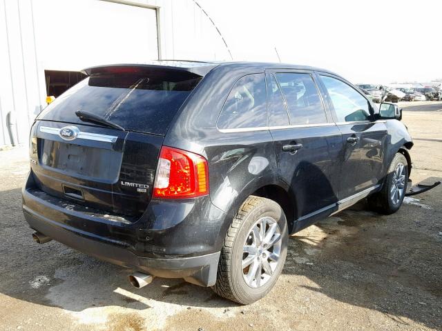 2FMDK4KC7BBA66536 - 2011 FORD EDGE LIMIT BLACK photo 4