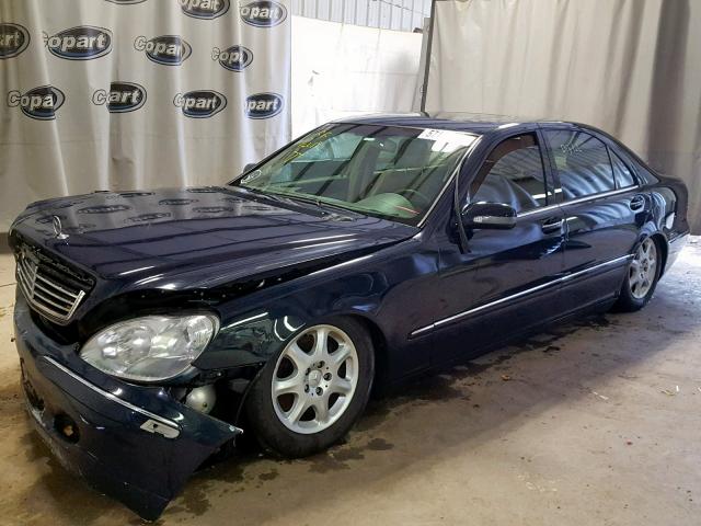 WDBNG70J1YA133261 - 2000 MERCEDES-BENZ S 430 BLUE photo 2