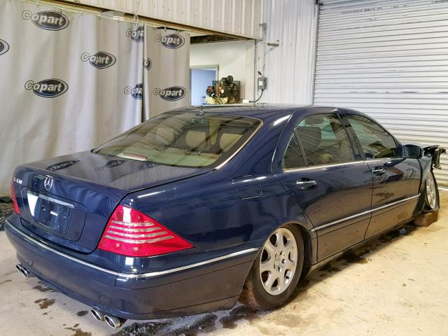 WDBNG70J1YA133261 - 2000 MERCEDES-BENZ S 430 BLUE photo 4