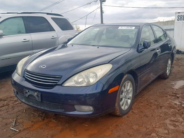 JTHBA30GX45020719 - 2004 LEXUS ES 330 BLUE photo 2