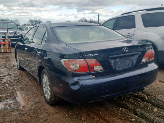 JTHBA30GX45020719 - 2004 LEXUS ES 330 BLUE photo 3