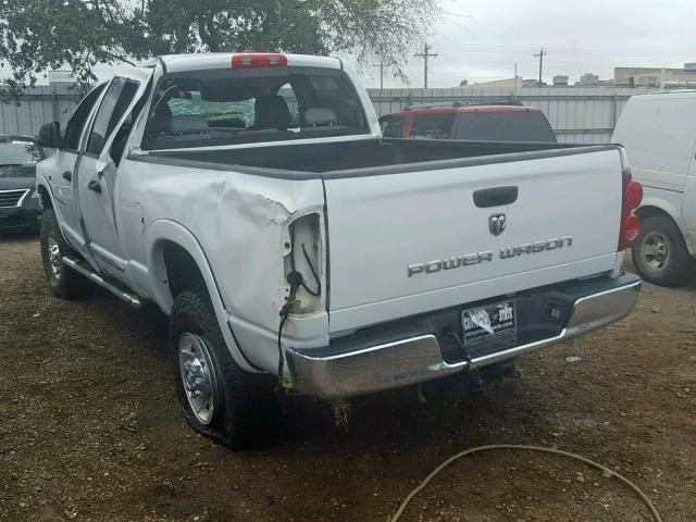 3D7KS28T69G537306 - 2009 DODGE RAM 2500 WHITE photo 3