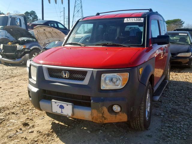 5J6YH18685L004629 - 2005 HONDA ELEMENT EX RED photo 2