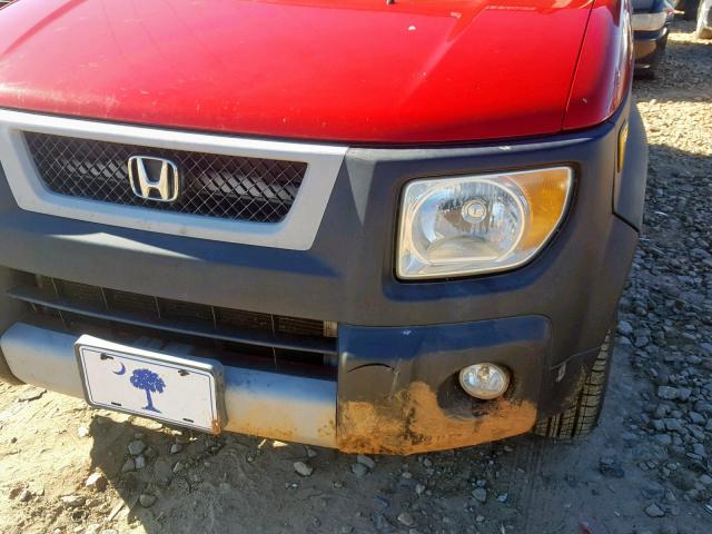 5J6YH18685L004629 - 2005 HONDA ELEMENT EX RED photo 9