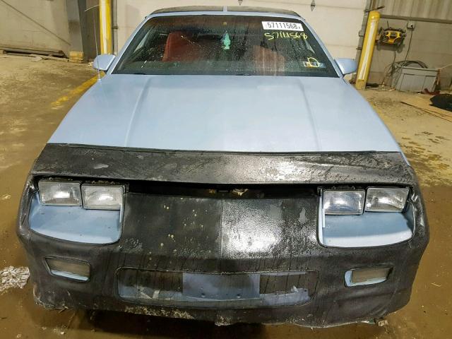 1G1FP23T9ML168949 - 1991 CHEVROLET CAMARO RS BLUE photo 9