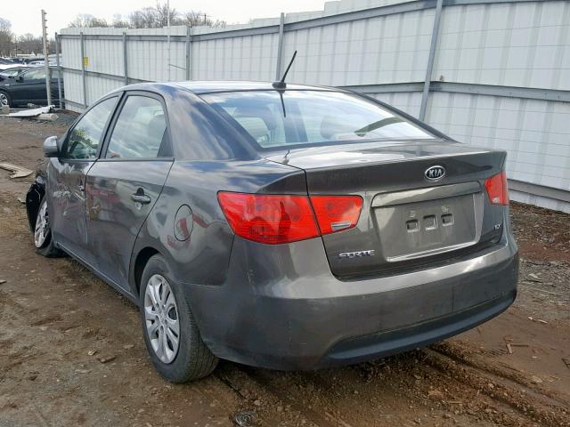 KNAFU4A21C5563066 - 2012 KIA FORTE EX GRAY photo 3