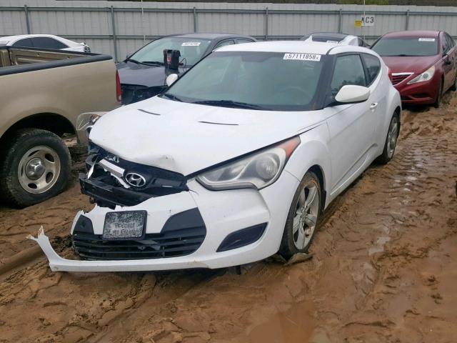 KMHTC6AD5DU149006 - 2013 HYUNDAI VELOSTER B WHITE photo 2