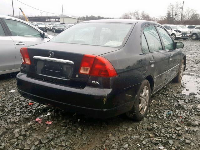 1HGES16122L019870 - 2002 HONDA CIVIC DX BLACK photo 4