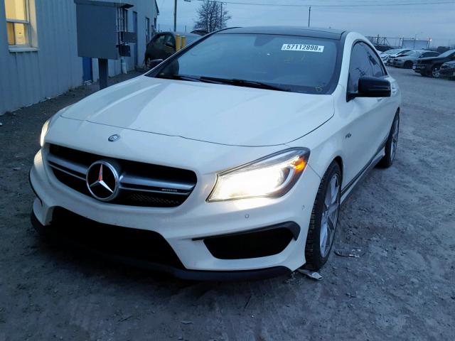 WDDSJ5CB5FN224849 - 2015 MERCEDES-BENZ CLA 45 AMG WHITE photo 2