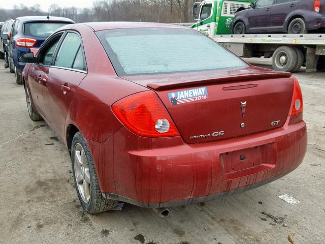 1G2ZH57N394160009 - 2009 PONTIAC G6 GT RED photo 3