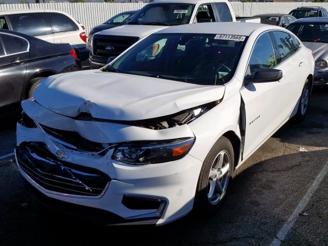 1G1ZB5ST8JF131335 - 2018 CHEVROLET MALIBU LS WHITE photo 2