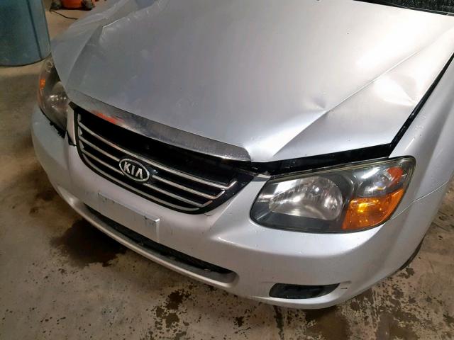 KNAFE222695648364 - 2009 KIA SPECTRA EX SILVER photo 9