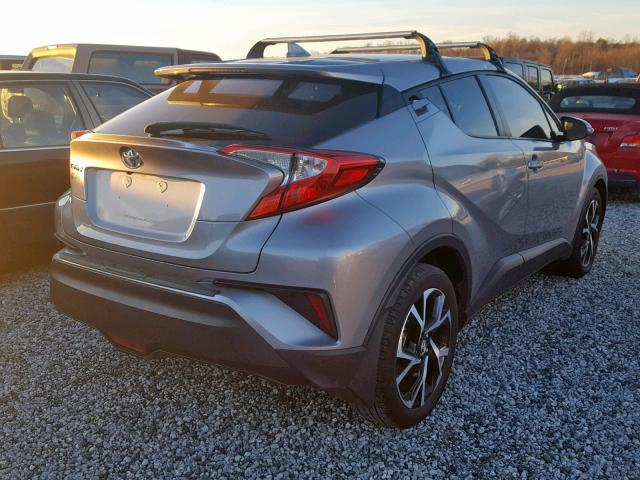 NMTKHMBX2JR013560 - 2018 TOYOTA C-HR XLE GRAY photo 4