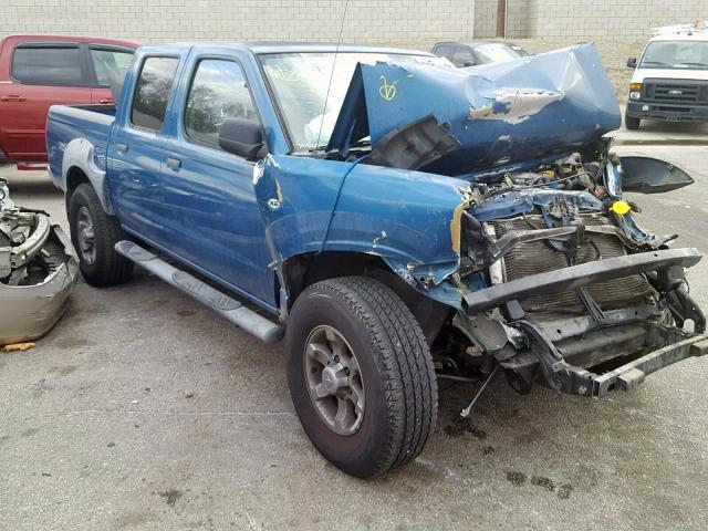 1N6ED27T83C458777 - 2003 NISSAN FRONTIER C BLUE photo 1