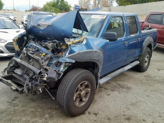 1N6ED27T83C458777 - 2003 NISSAN FRONTIER C BLUE photo 2