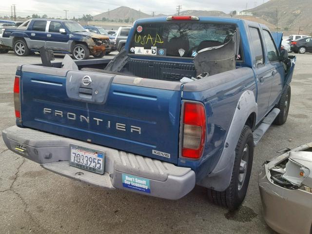 1N6ED27T83C458777 - 2003 NISSAN FRONTIER C BLUE photo 4