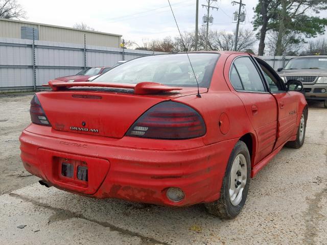 1G2NF52T8YM884089 - 2000 PONTIAC GRAND AM S RED photo 4