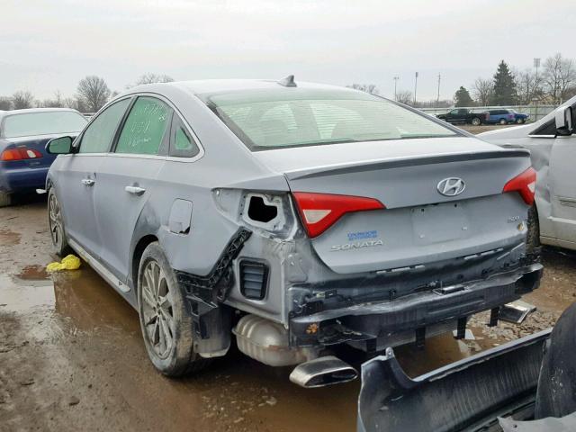 5NPE34AF6HH584202 - 2017 HYUNDAI SONATA SPO GRAY photo 3