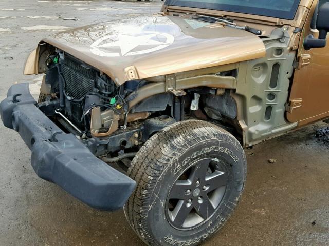 1C4AJWAG8FL583800 - 2015 JEEP WRANGLER S BROWN photo 9