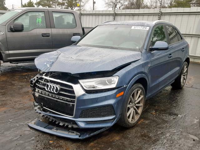 WA1ECCFS5JR025085 - 2018 AUDI Q3 PREMIUM BLUE photo 2