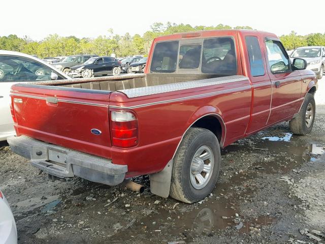 1FTYR44UX3PB58581 - 2003 FORD RANGER SUP RED photo 4