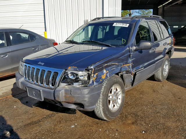 1J4GX48S33C522593 - 2003 JEEP GRAND CHER BLUE photo 2